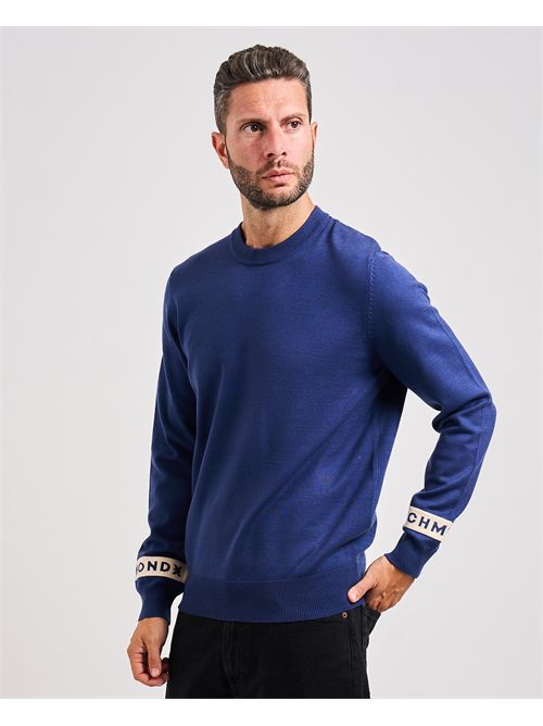 Maglione uomo Richmond X con bande sulle maniche RICHMOND X | UMA25035MABLUE MEDIEVAL